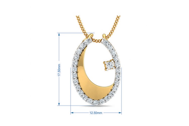 Wina diamond pendant in Gold